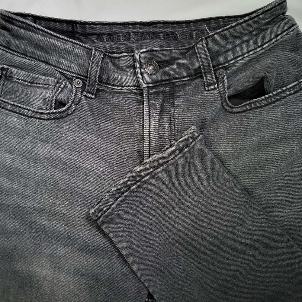 American Eagle Charcoal Grey Wash Regular Jeans